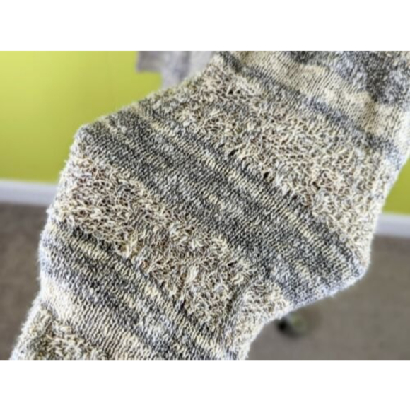 Nic & Zoe Women XL Designer Fringe Hi Lo Open Front  Knit Cardigan Sweater Beige - Picture 5 of 11